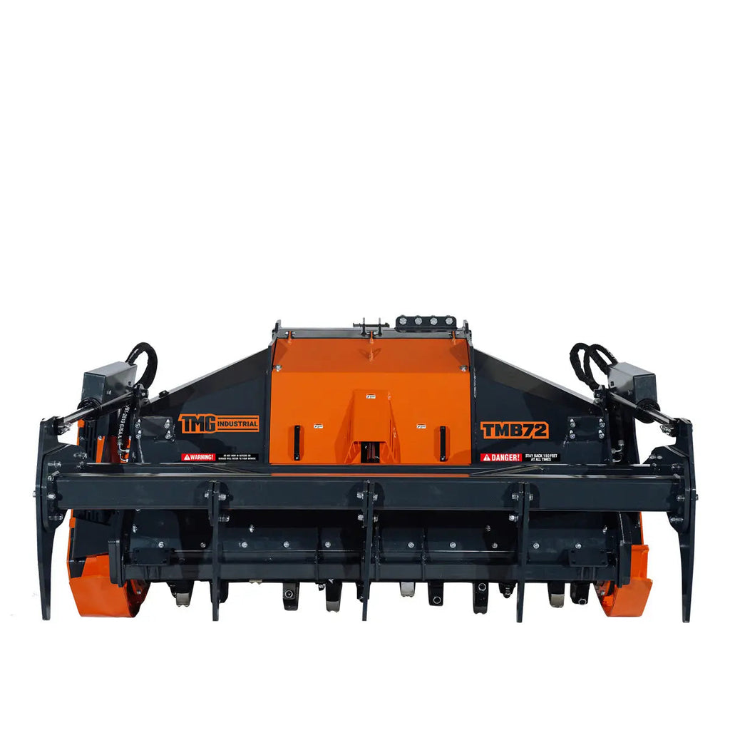 70" Forestry Brush Mulcher, Category 2 Hookup, Widia Cutting Teeth, 70-110 HP Tractors, 3-PTO Shaft Included, TMG-TMB72