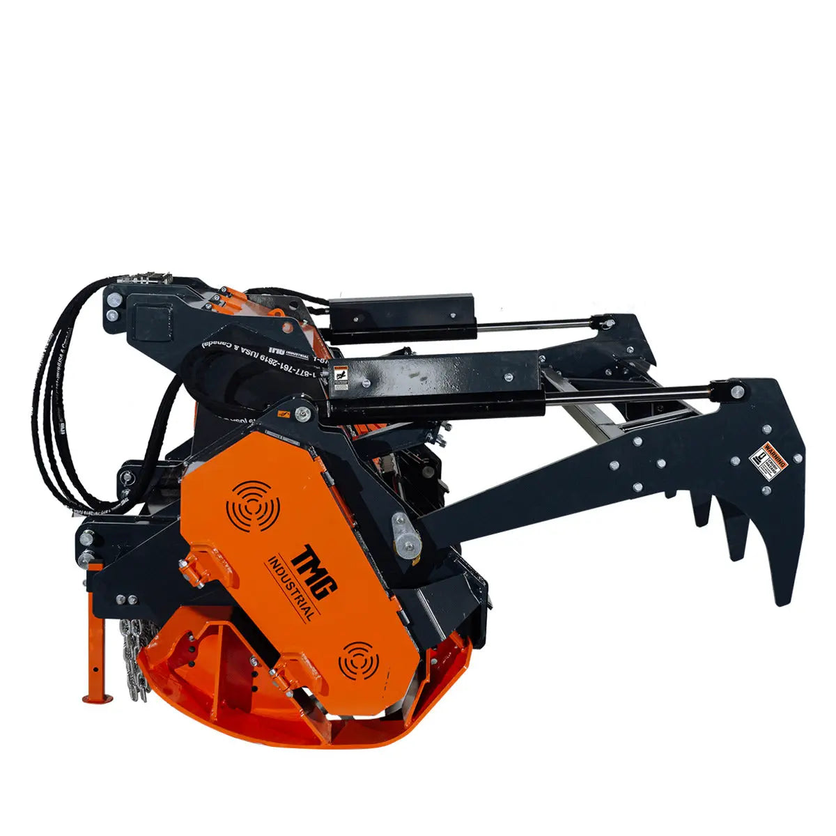 70" Forestry Brush Mulcher, Category 2 Hookup, Widia Cutting Teeth, 70-110 HP Tractors, 3-PTO Shaft Included, TMG-TMB72
