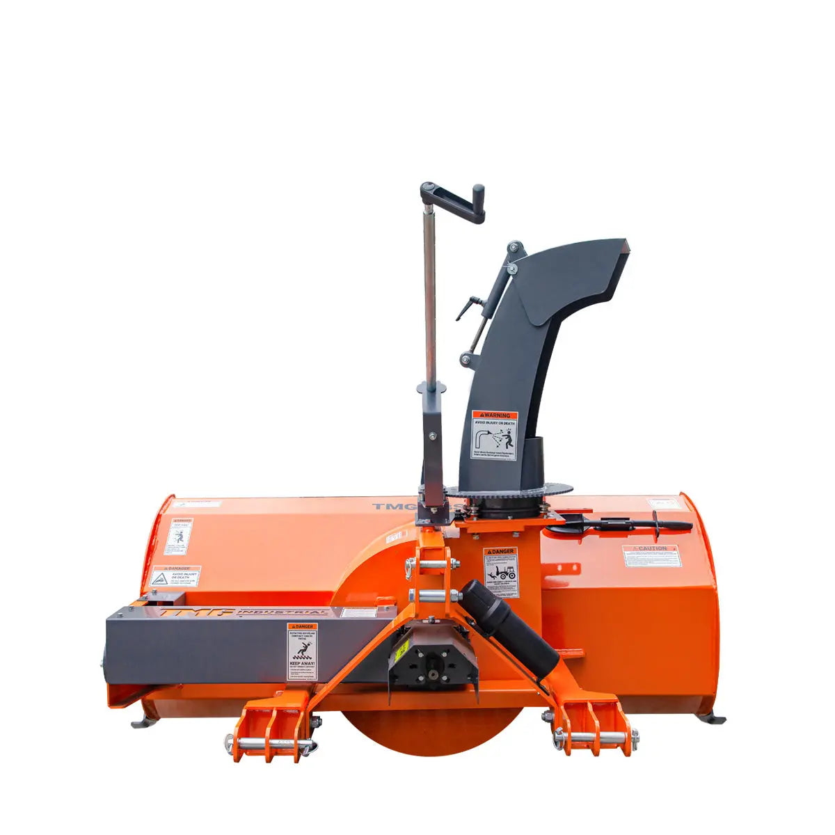 72" 3-Point Hitch Snow Blower, 25-90 HP, 24" Diameter Impeller, 360° Snow Chute, CAT 1 & CAT 2 Suspension, TMG-TBS72