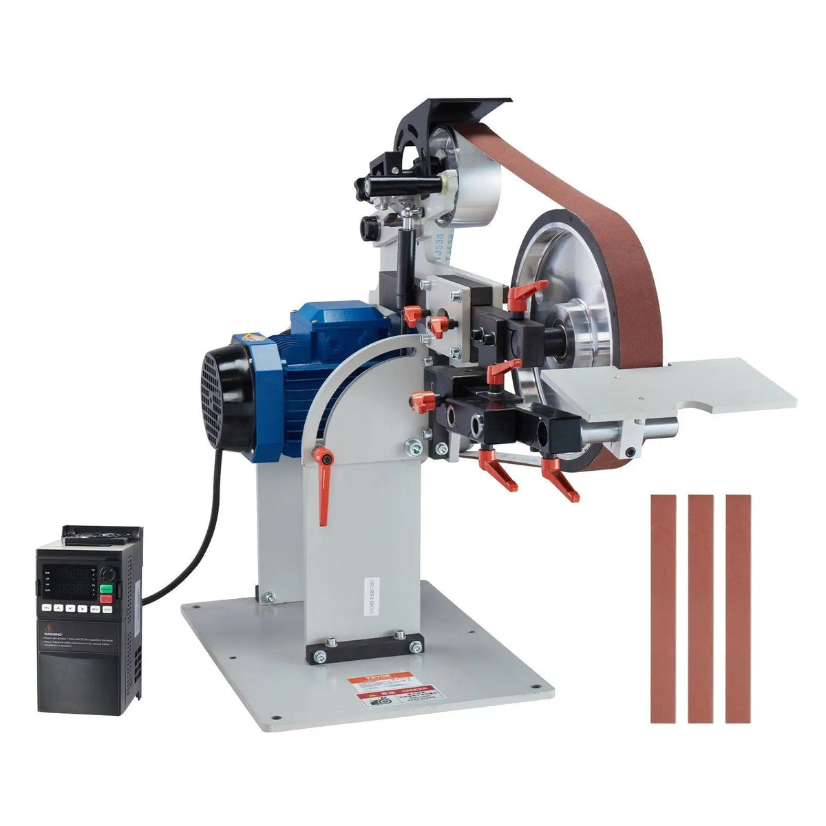 72" Belt Grinder Sander, VFD, 3 Versatile Grinding Moulds, DOBA-BGS72