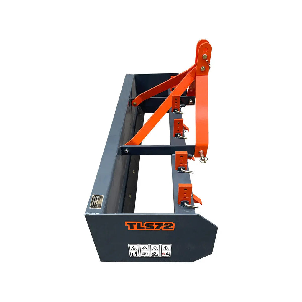 72" Heavy-Duty Box Scraper Blade with Ripper Shanks – Fits 25-50 HP Tractors TMG-TLS72