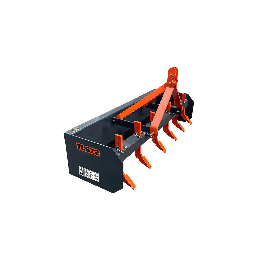 72" Heavy-Duty Box Scraper Blade with Ripper Shanks – Fits 25-50 HP Tractors TMG-TLS72