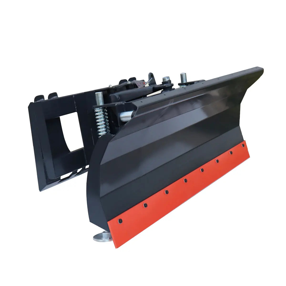 72" Skid Steer Dozer Blade/Snow Pusher, 30° Left & Right, Bolt-On Cutting Edge, Adjustable Skid Shoes, Universal Quick Mount, TMG-DB72