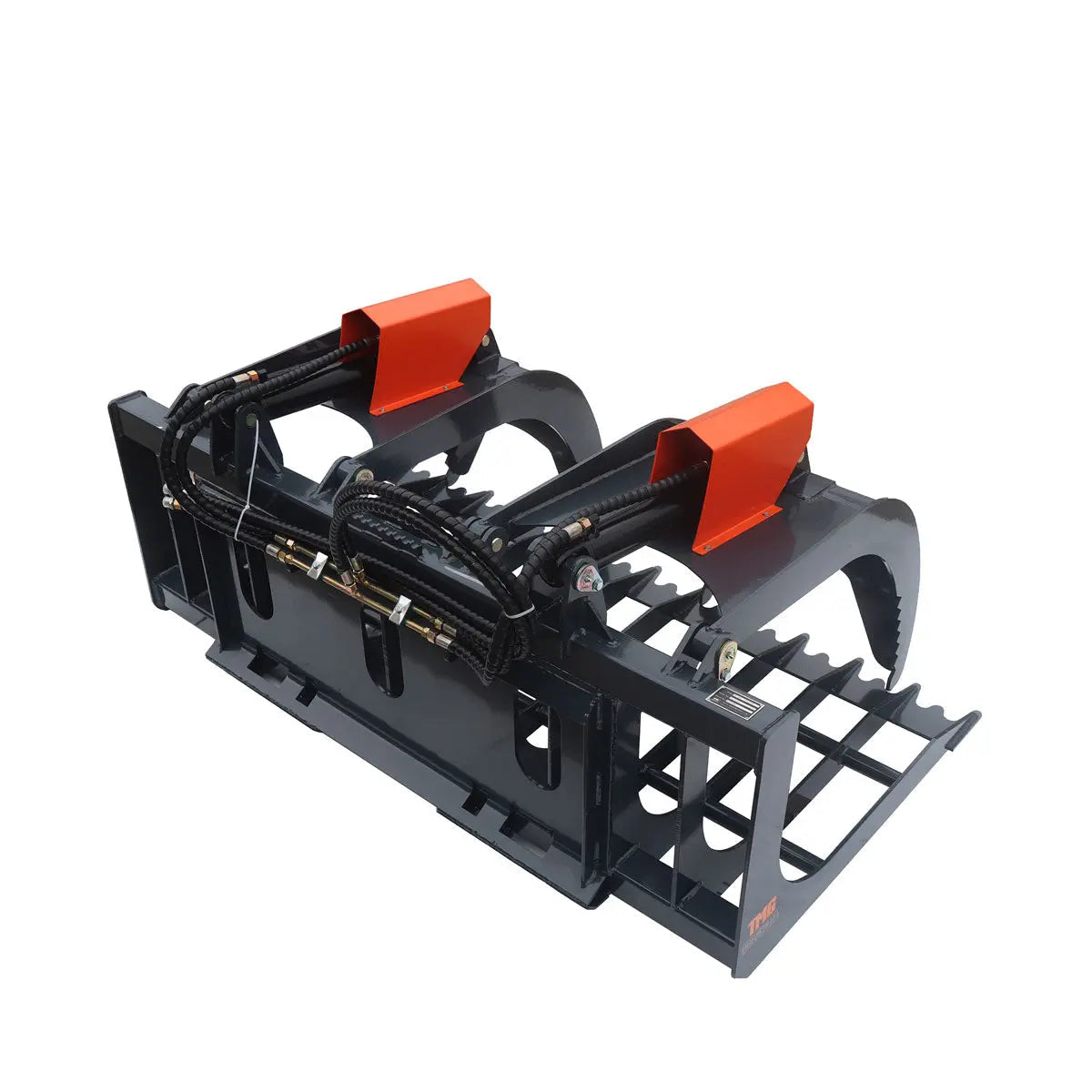 72" Skid Steer Rock Skeleton Grapple Attachment, Universal Mount, 36" Arm Opening, 6" Tine Spacing, 2500 lb Weight Capacity, TMG-SG72