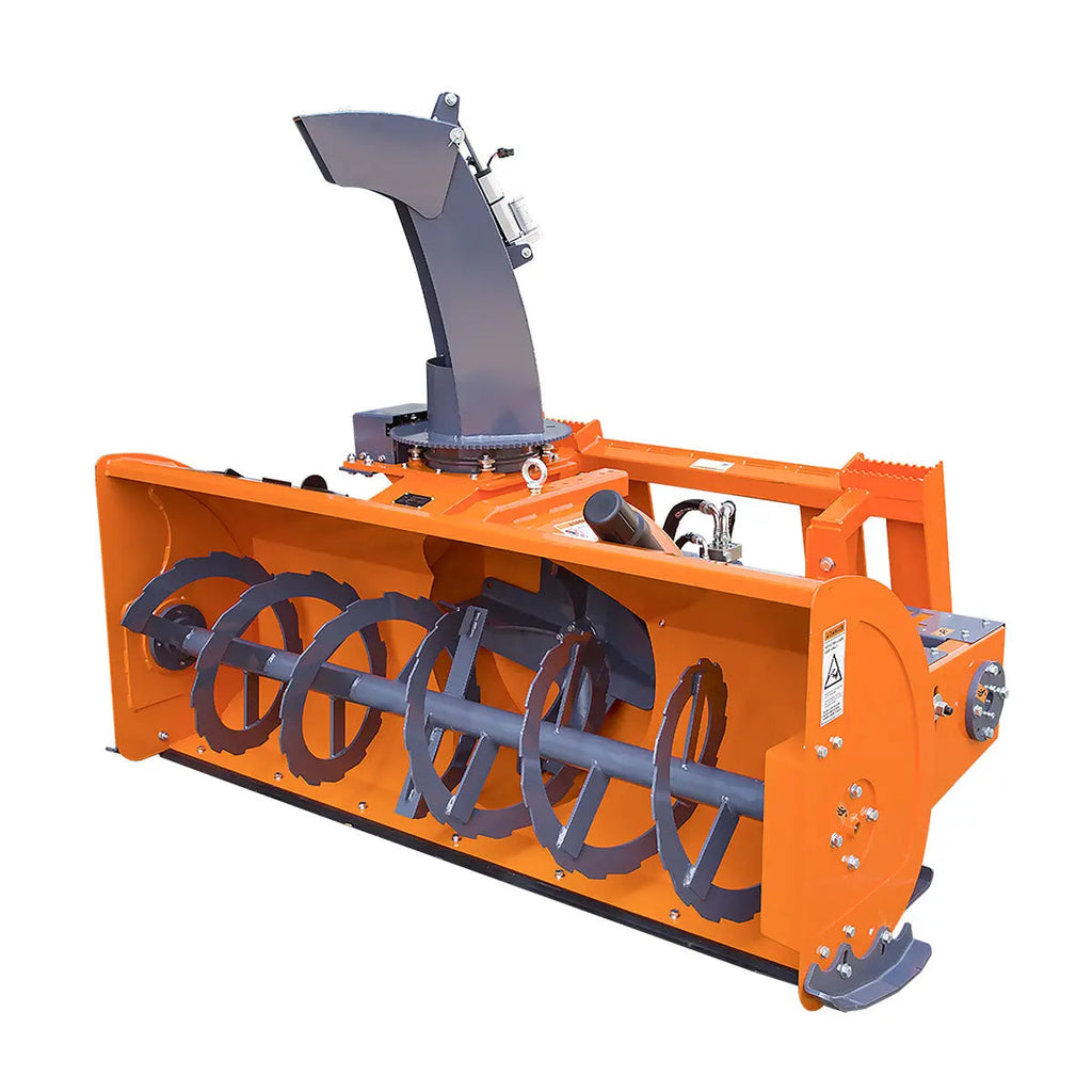 72" Skid Steer Snow Blower, 45-75 HP Loader Required, 24" Diameter Impeller, 360° Motor Driven Snow Chute, TMG-SSB72