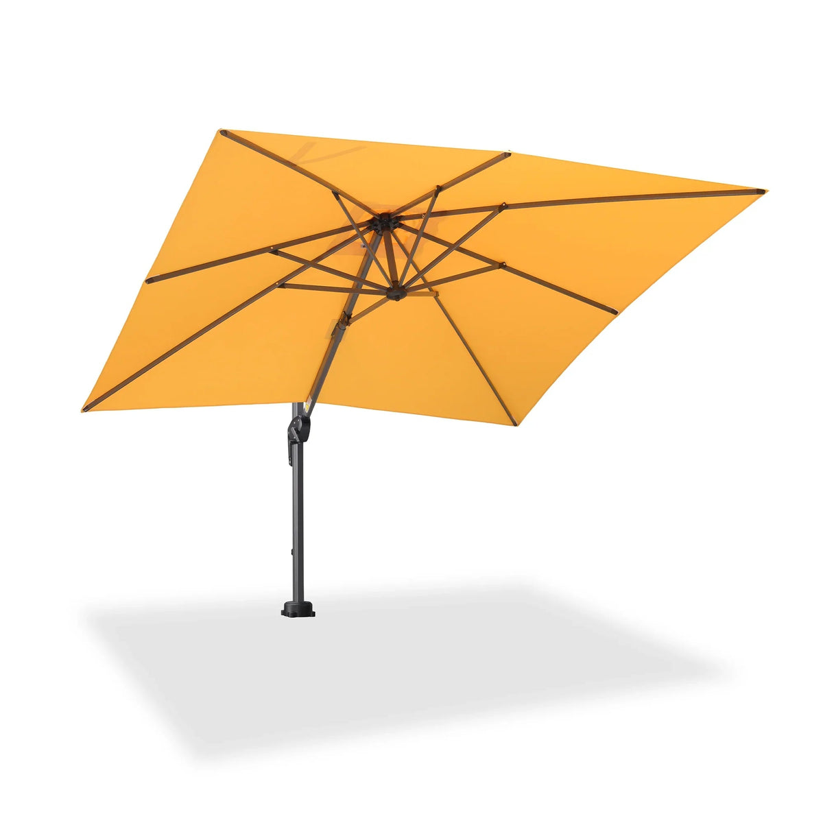 PURPLE LEAF Pool Umbrella Outdoor Cantilever Umbrella with In-ground Base