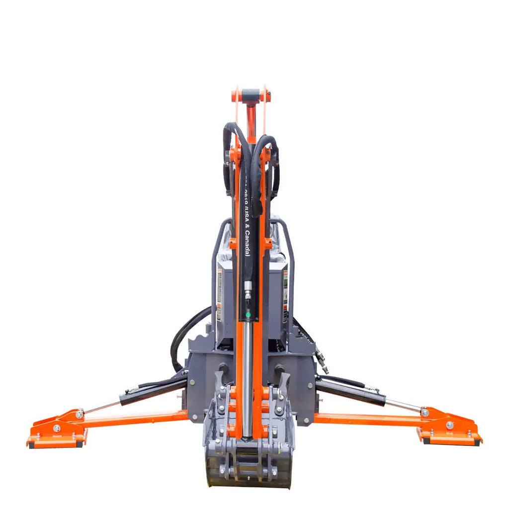 8-ft Tractor Swing Backhoe Attachment, Category 1 Hookup, 180° Boom and Bucket Rotation, 12" Bucket Included, TMG-TBH88
