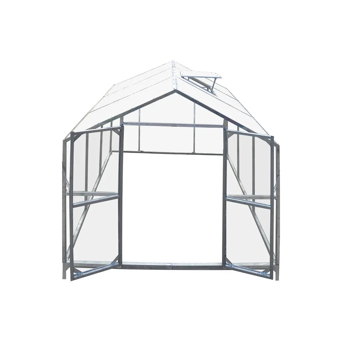8' x 10' Greenhouse Kit with Galvanized Steel Frame, TMG Heavy Series™, Polycarb Roof and Crystal-Clear Walls TMG-GH811