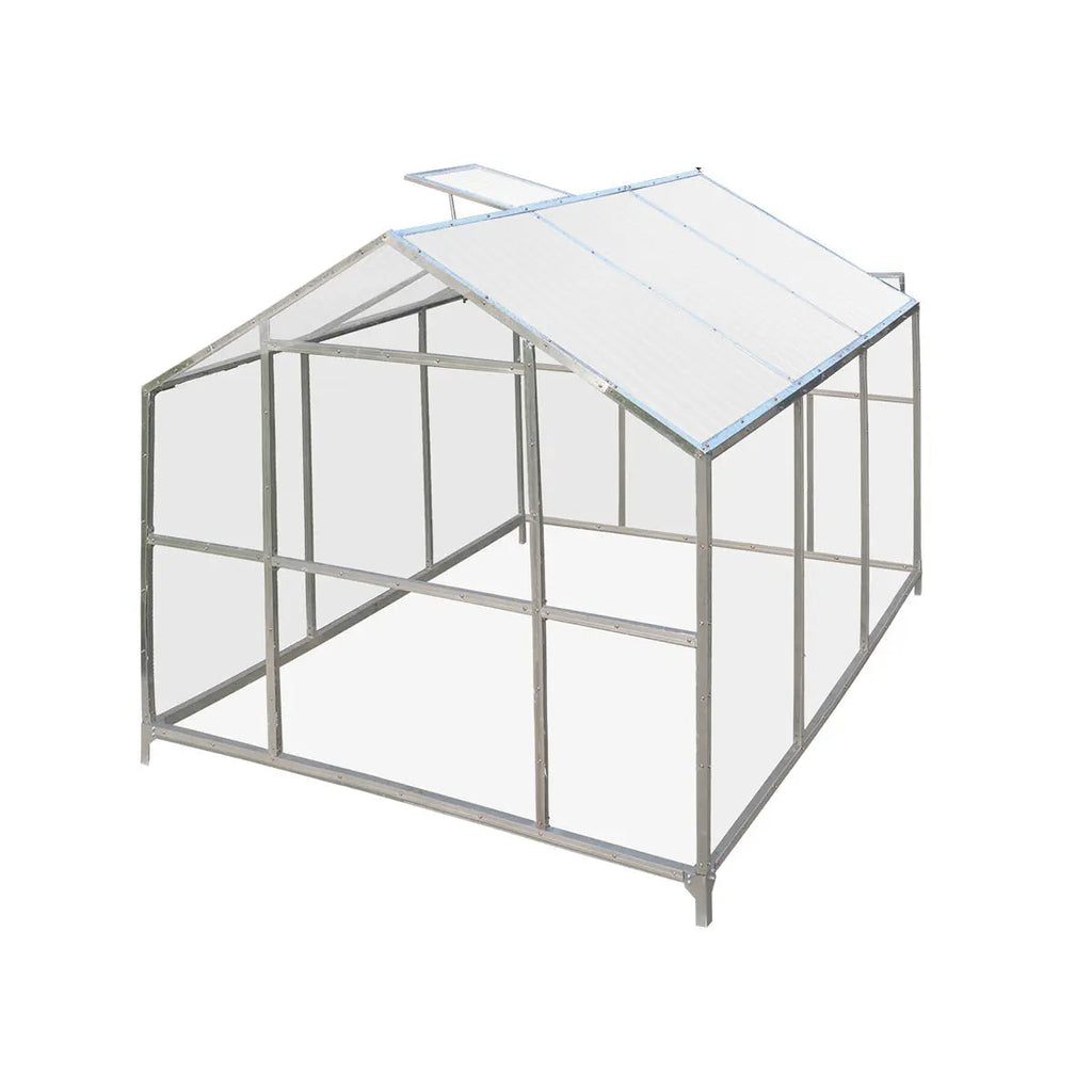 8' x 10' Greenhouse Kit with Galvanized Steel Frame, TMG Heavy Series™, Polycarb Roof and Crystal-Clear Walls TMG-GH811