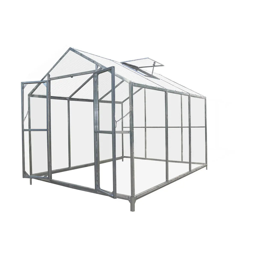 8' x 10' Greenhouse Kit with Galvanized Steel Frame, TMG Heavy Series™, Polycarb Roof and Crystal-Clear Walls TMG-GH811