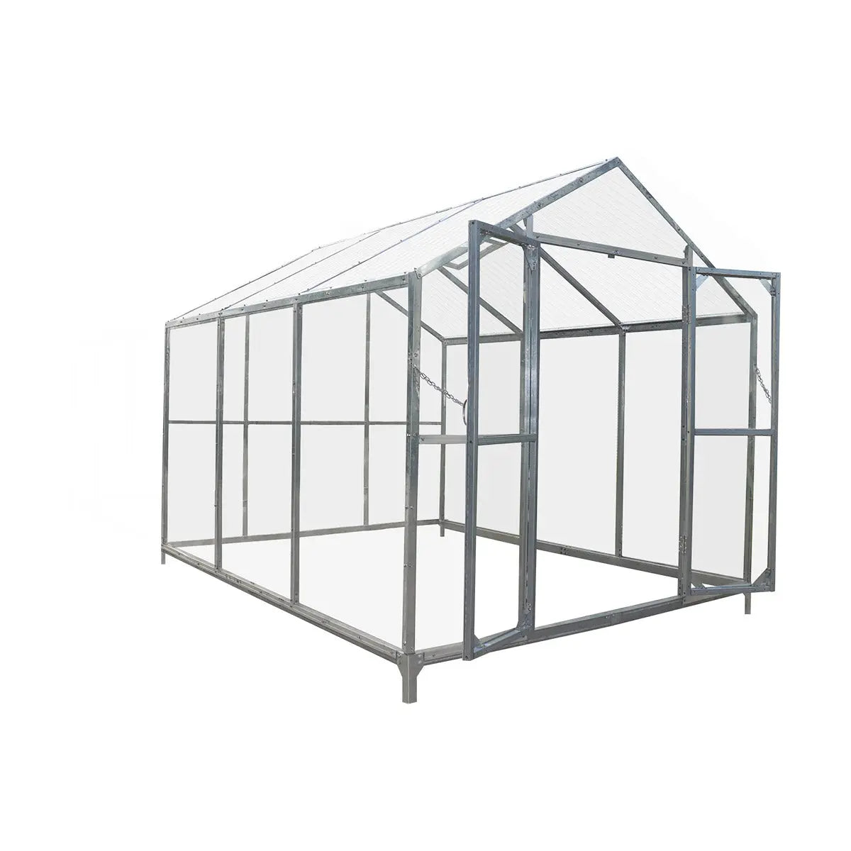 8' x 10' Greenhouse Kit with Galvanized Steel Frame, TMG Heavy Series™, Polycarb Roof and Crystal-Clear Walls TMG-GH811