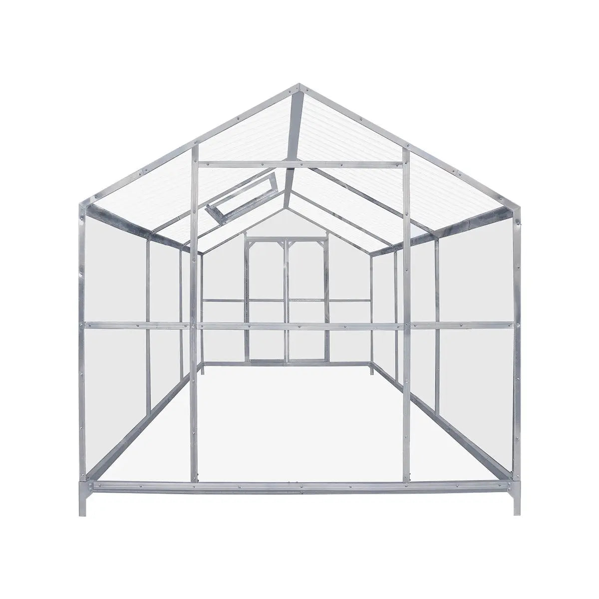 8' x 10' Greenhouse Kit with Galvanized Steel Frame, TMG Heavy Series™, Polycarb Roof and Crystal-Clear Walls TMG-GH811