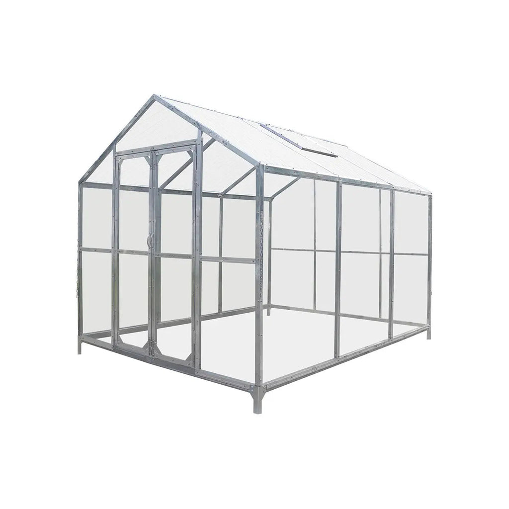 8' x 10' Greenhouse Kit with Galvanized Steel Frame, TMG Heavy Series™, Polycarb Roof and Crystal-Clear Walls TMG-GH811