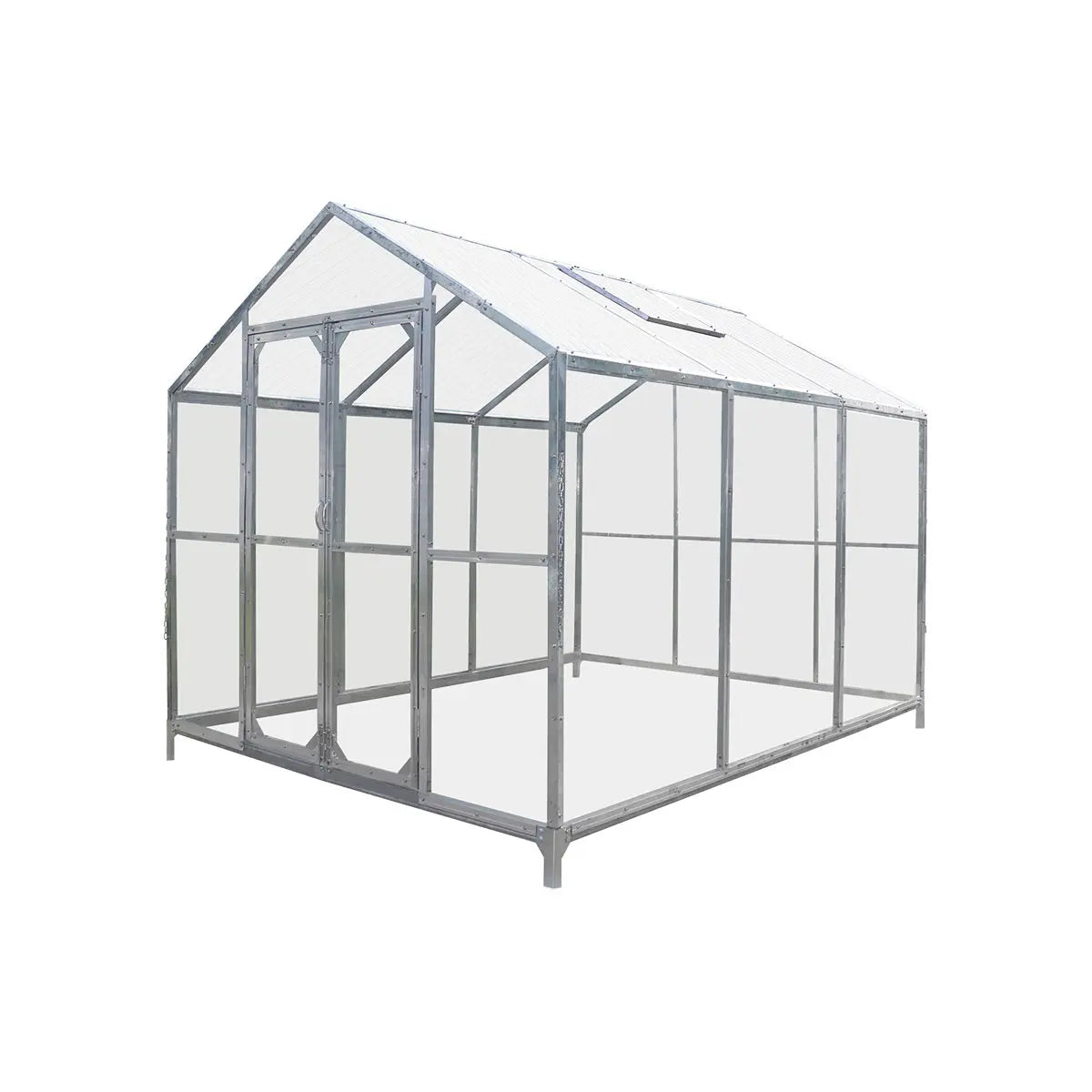 8' x 10' Greenhouse Kit with Galvanized Steel Frame, TMG Heavy Series™, Polycarb Roof and Crystal-Clear Walls TMG-GH811