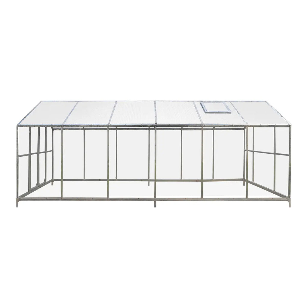 8' x 20' Greenhouse Kit with Galvanized Steel Frame, TMG Heavy Series™, Polycarb Roof and Crystal-Clear Walls TMG-GH821