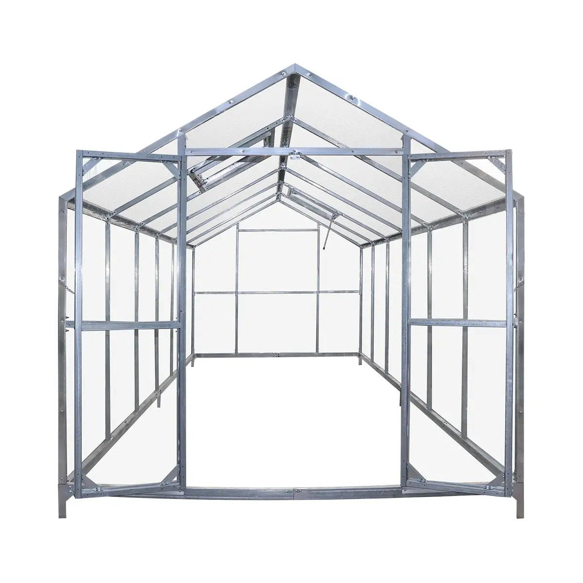 8' x 20' Greenhouse Kit with Galvanized Steel Frame, TMG Heavy Series™, Polycarb Roof and Crystal-Clear Walls TMG-GH821