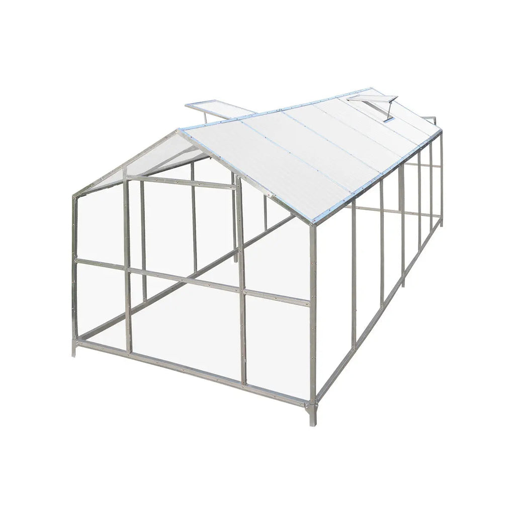 8' x 20' Greenhouse Kit with Galvanized Steel Frame, TMG Heavy Series™, Polycarb Roof and Crystal-Clear Walls TMG-GH821