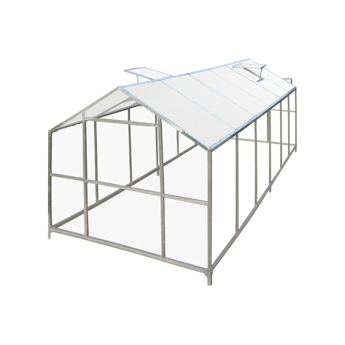 8' x 20' Greenhouse Kit with Galvanized Steel Frame, TMG Heavy Series™, Polycarb Roof and Crystal-Clear Walls TMG-GH821