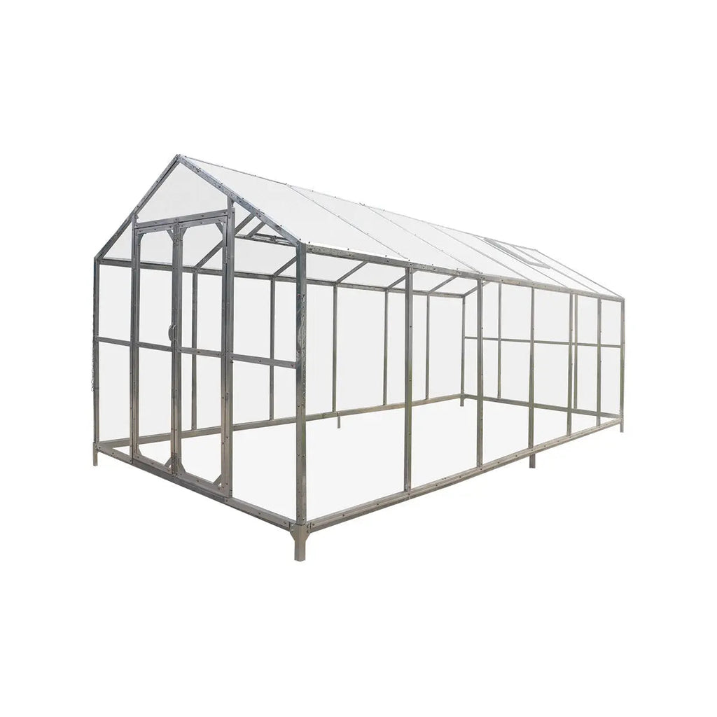 8' x 20' Greenhouse Kit with Galvanized Steel Frame, TMG Heavy Series™, Polycarb Roof and Crystal-Clear Walls TMG-GH821