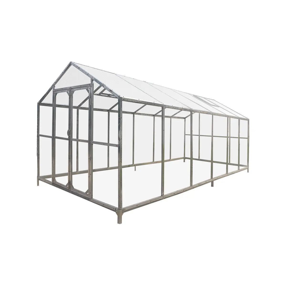 8' x 20' Greenhouse Kit with Galvanized Steel Frame, TMG Heavy Series™, Polycarb Roof and Crystal-Clear Walls TMG-GH821