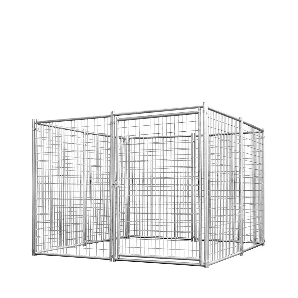 8' x 8' Galvanized Dog Kennel, Easy Assembly, Weather-Resistant, TMG-DCP08
