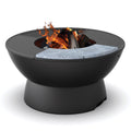 Meteor 38” Cast Iron Fire Pit with Low Base, Grill Grates, Griddle, and Soapstone Surfaces