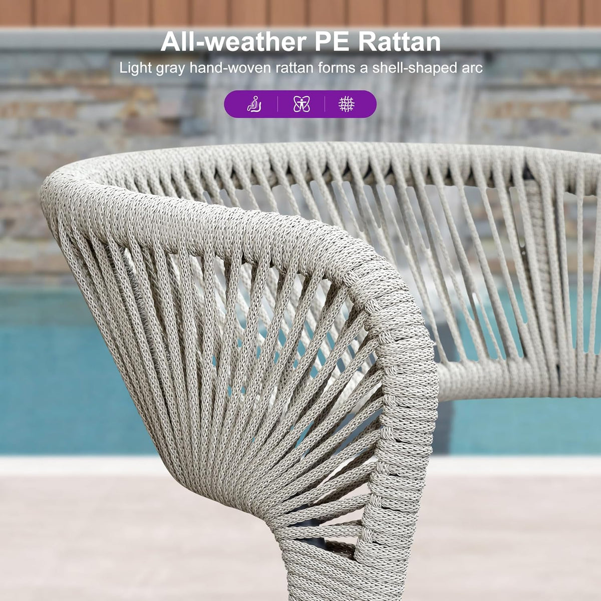 PURPLE LEAF 7 / 9 / 11 pcs Outdoor Dining Set Patio Dining Furniture for Lawn Backyard Deck Brown