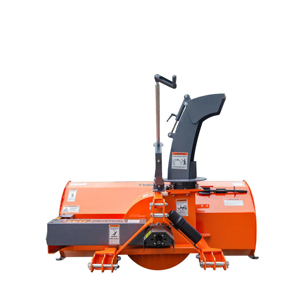 84" 3-Point Hitch Snow Blower, 25-90 HP, 24" Diameter Impeller, 360° Snow Chute, CAT 1 & CAT 2 Suspension, TMG-TBS84
