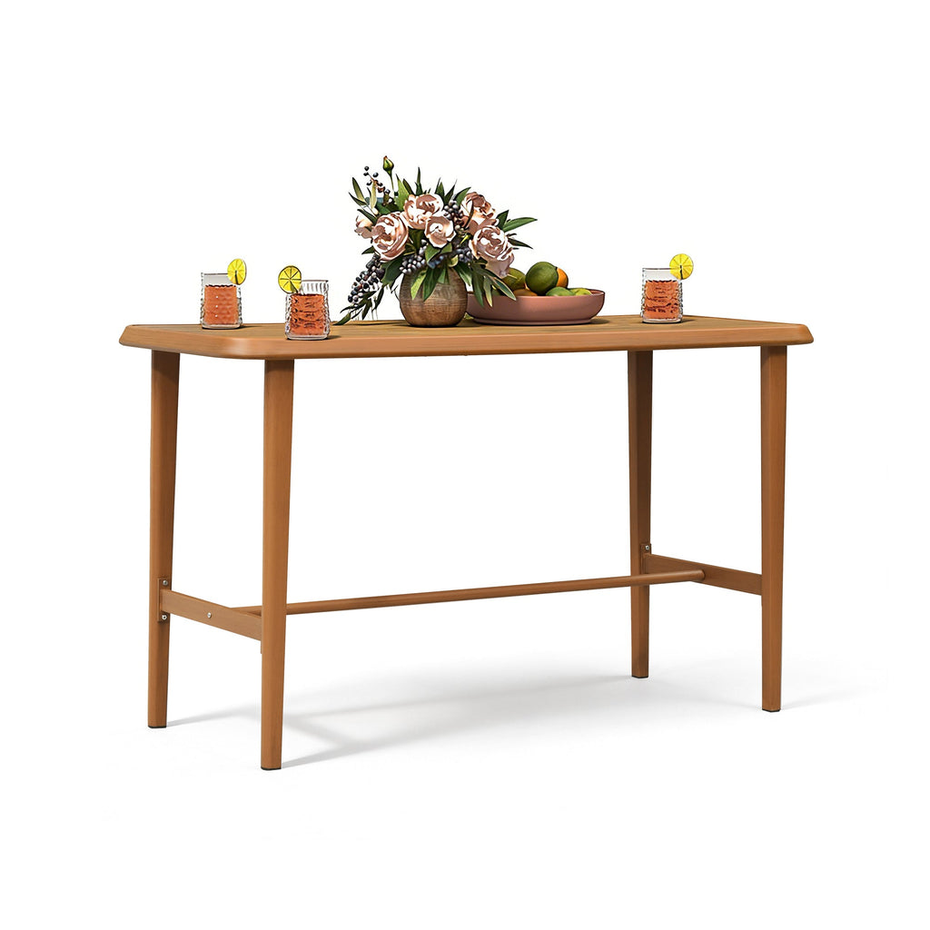 PURPLE LEAF Outdoor Bar Table Patio Dining Table Coffee Kitchen Breakfast Bistro Pub Bar Table for Patio Poolside