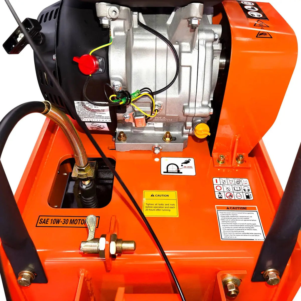 8500 Lbs Reversible Plate Compactor, 13 HP Loncin G390F EPA Engine, Self-Adjusting Centrifugal Clutch, TMG-PC325