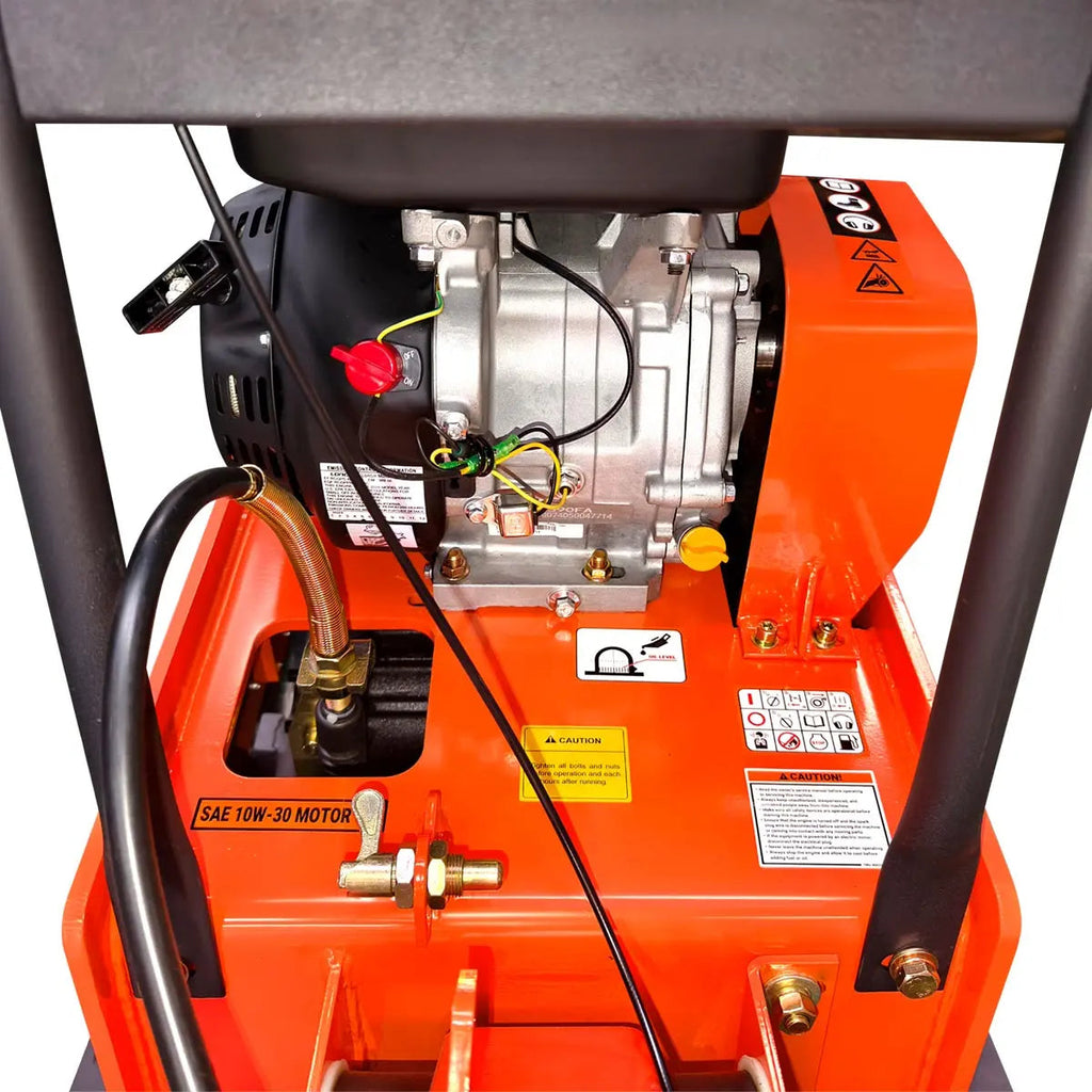8500 Lbs Reversible Plate Compactor, 13 HP Loncin G390F EPA Engine, Self-Adjusting Centrifugal Clutch, TMG-PC325