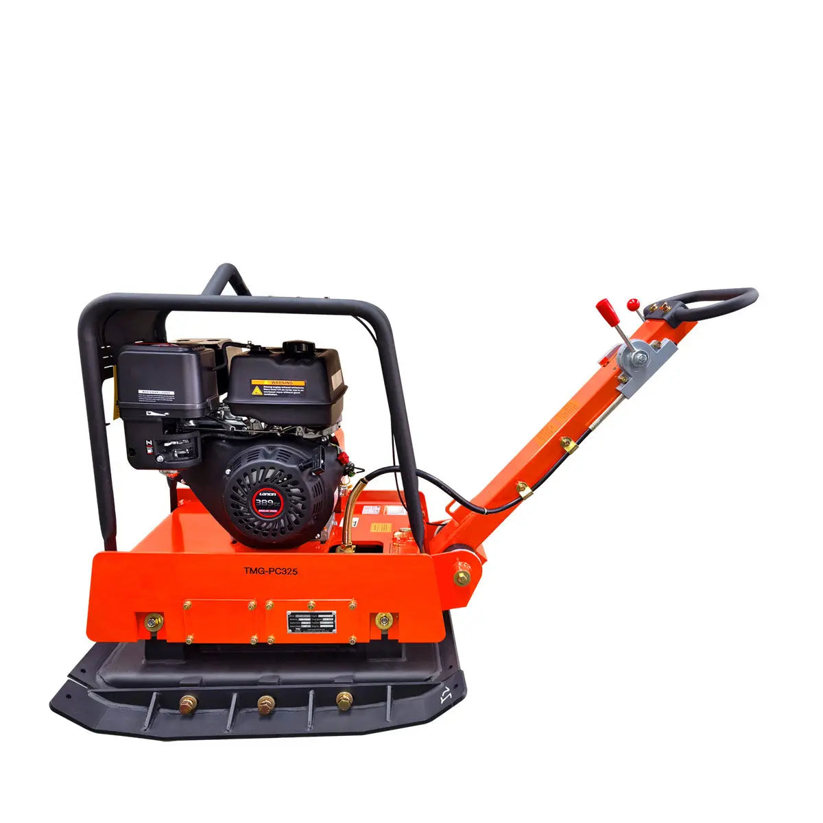 8500 Lbs Reversible Plate Compactor, 13 HP Loncin G390F EPA Engine, Self-Adjusting Centrifugal Clutch, TMG-PC325