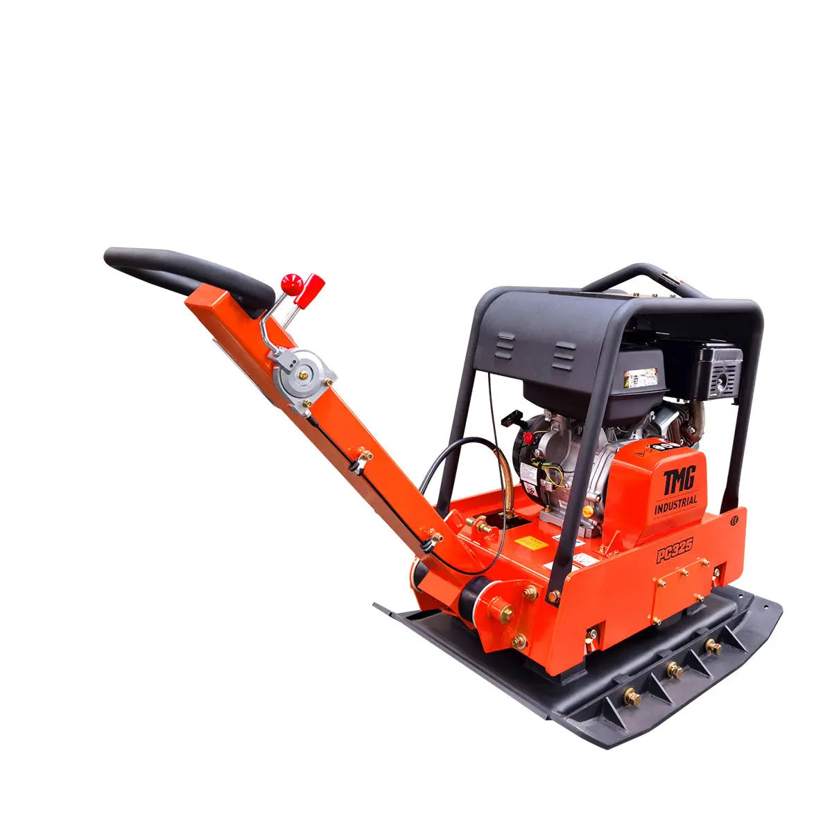 8500 Lbs Reversible Plate Compactor, 13 HP Loncin G390F EPA Engine, Self-Adjusting Centrifugal Clutch, TMG-PC325