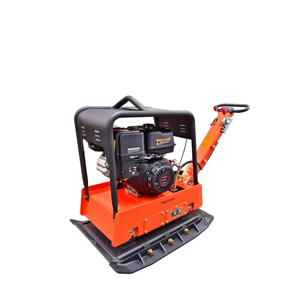 8500 Lbs Reversible Plate Compactor, 13 HP Loncin G390F EPA Engine, Self-Adjusting Centrifugal Clutch, TMG-PC325