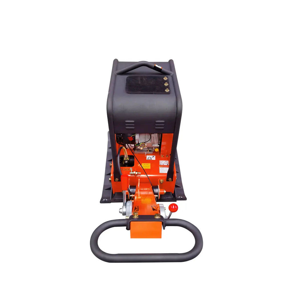 8500 Lbs Reversible Plate Compactor, 13 HP Loncin G390F EPA Engine, Self-Adjusting Centrifugal Clutch, TMG-PC325