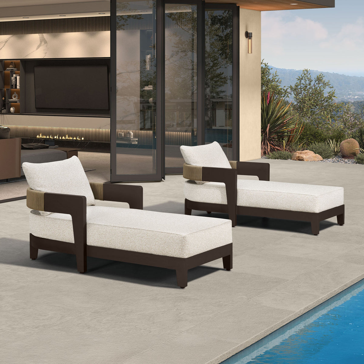 PURPLE LEAF Outdoor daybed Wider Chaise Lounge with Cushion and Pillow