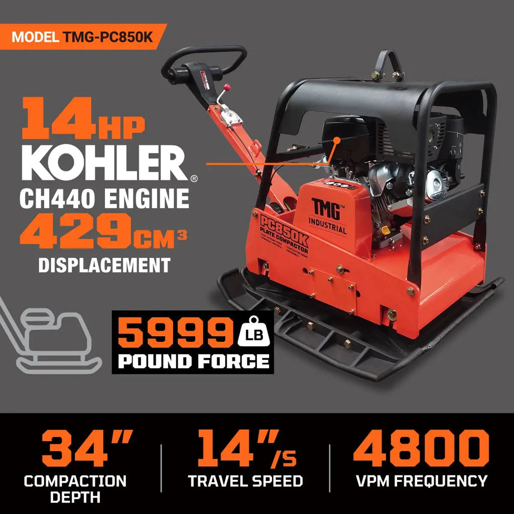 8,550-lb Reversible Hydraulic Plate Compactor (Discontinued – No Longer Available) TMG-PC850K