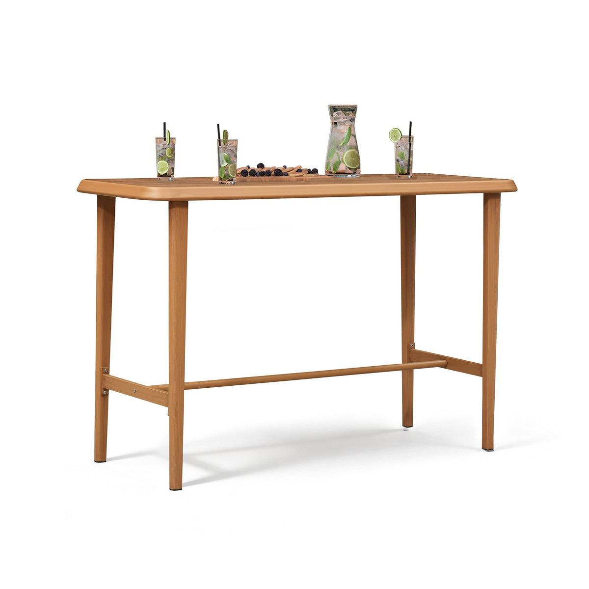 PURPLE LEAF Outdoor Bar Table Patio Dining Table Coffee Kitchen Breakfast Bistro Pub Bar Table for Patio Poolside