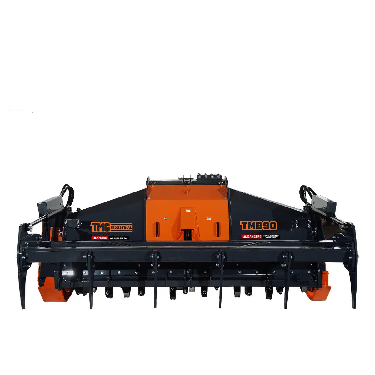 89" Forestry Brush Mulcher, Category 2 Hookup, Widia Cutting Teeth, 70-130 HP Tractors, 3-PTO Shaft Included, TMG-TMB90