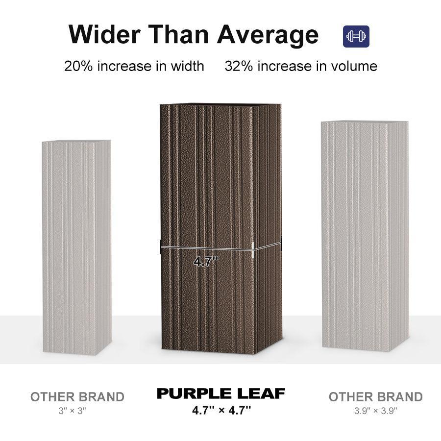 PURPLE LEAF Outdoor Hardtop Gazebo for Garden Bronze Double Roof Aluminum Frame Pavilion with Reinforcement Support Rod