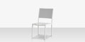 Fusion Dining Side Armless Chair - Tex White Frame / Cloud Gray Sling