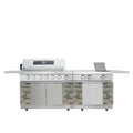 9' Cultured Stone 6-Burner Outdoor Gas Grill, 6 Main Burners, Cast Iron Burner, Side Burner, Griddle Burner, CSA Certified, TMG-LKS09S