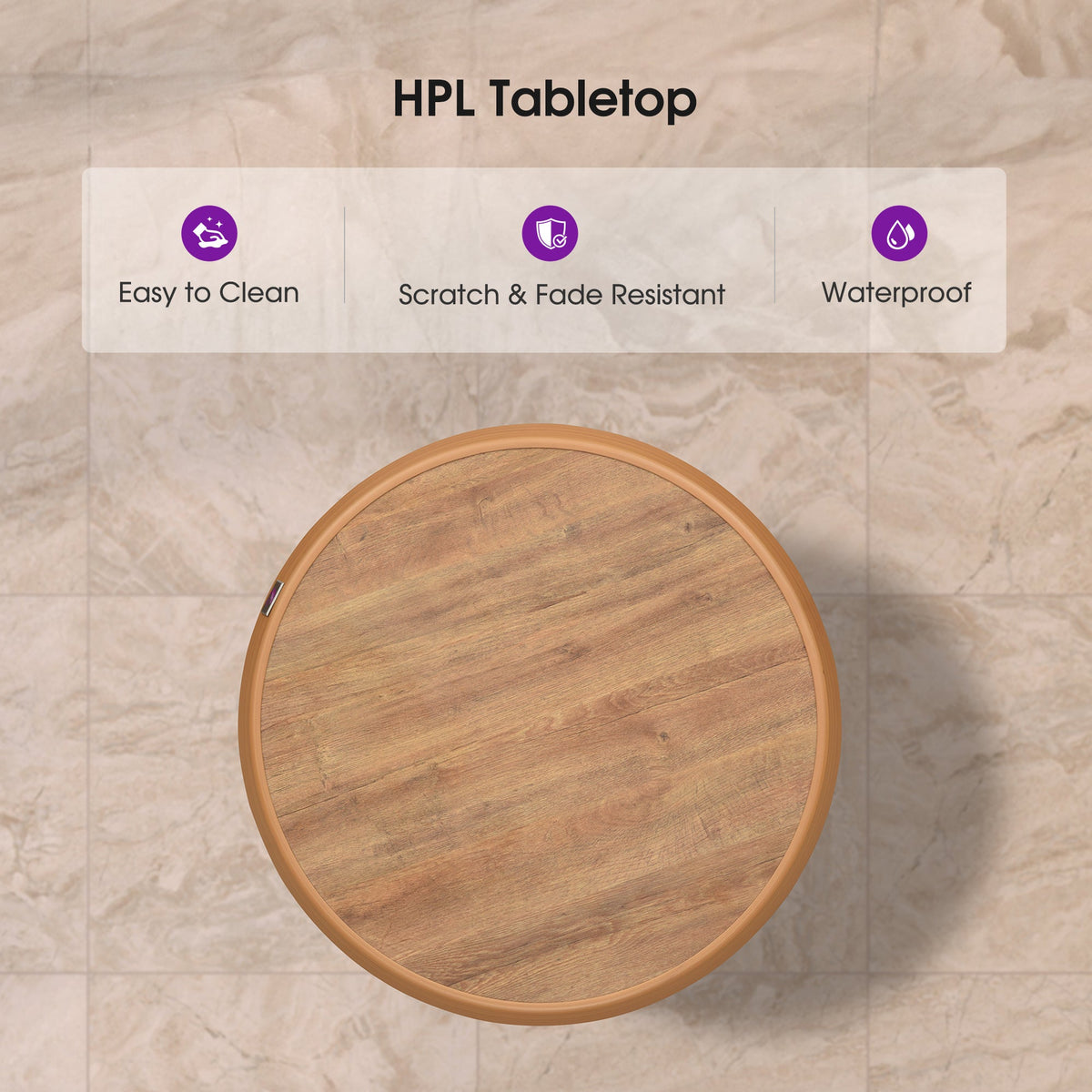 PURPLE LEAF Outdoor Bar Table Patio Dining Table Coffee Kitchen Breakfast Bistro Pub Bar Table for Patio Poolside