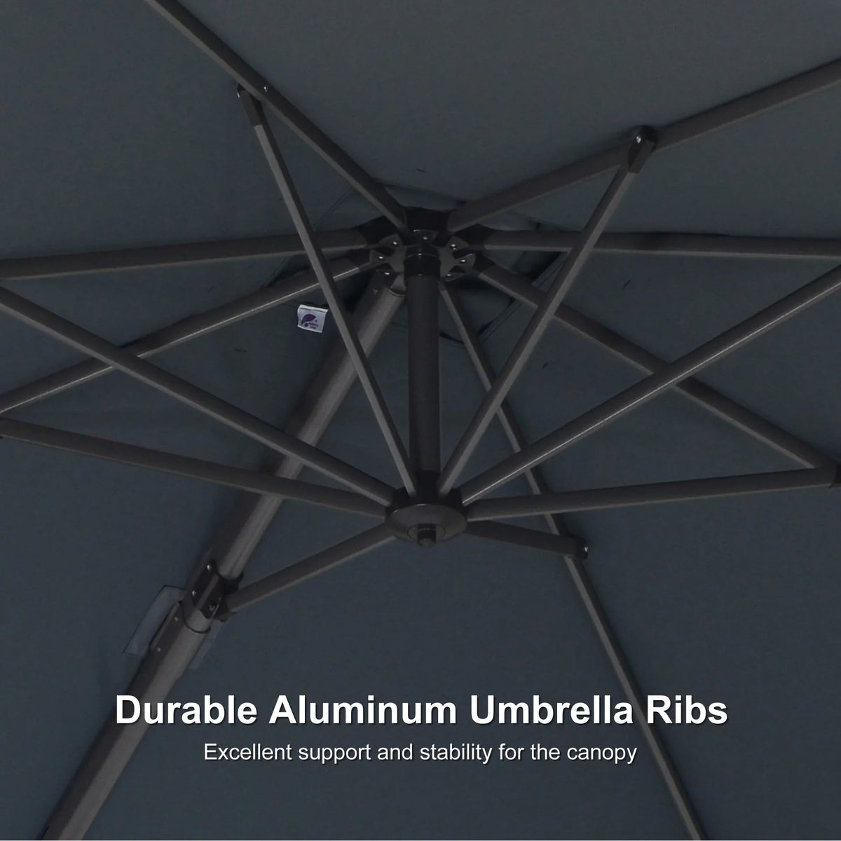 PURPLE LEAF Pool Umbrella Outdoor Cantilever Umbrella with In-ground Base