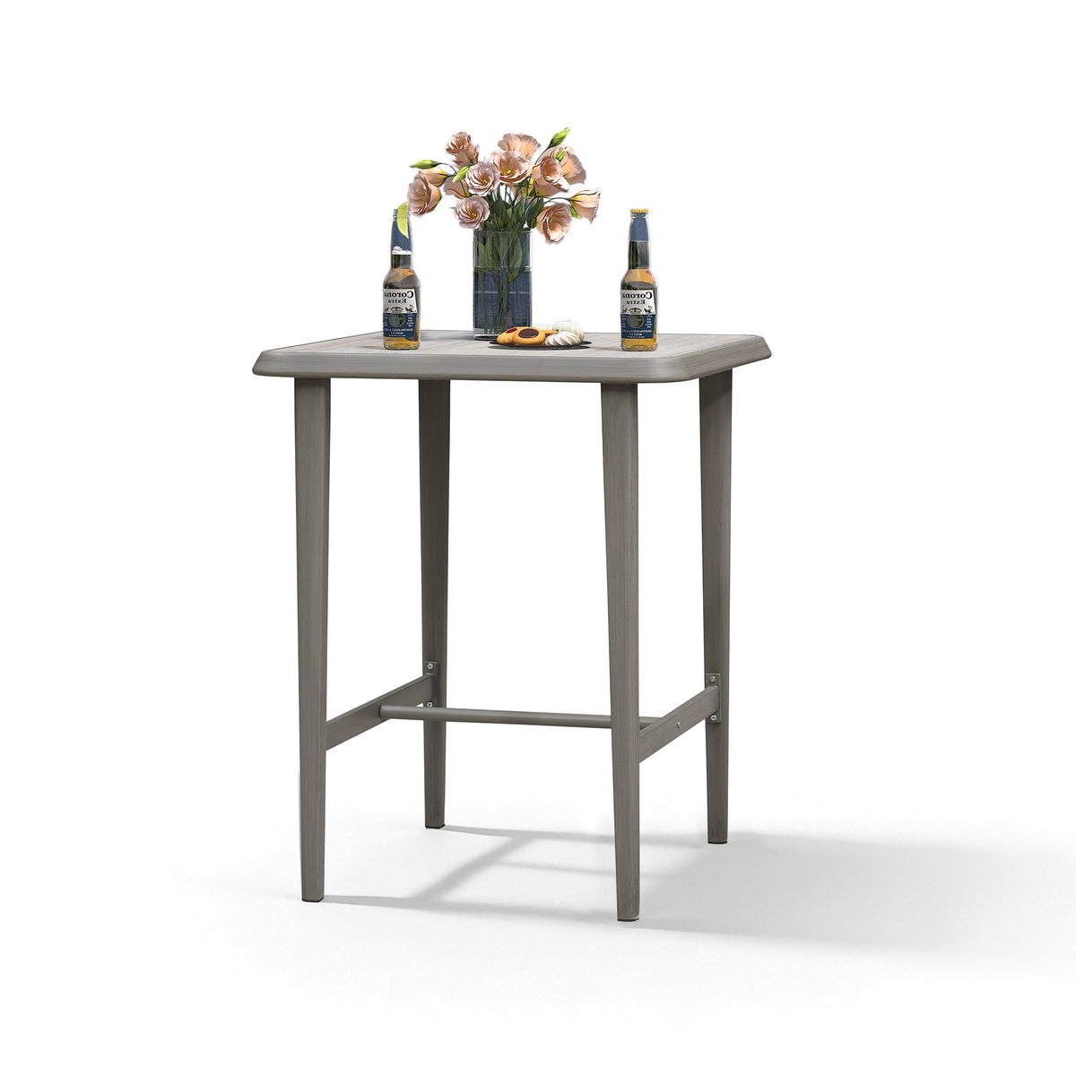 PURPLE LEAF Outdoor Bar Table Patio Dining Table Coffee Kitchen Breakfast Bistro Pub Bar Table for Patio Poolside