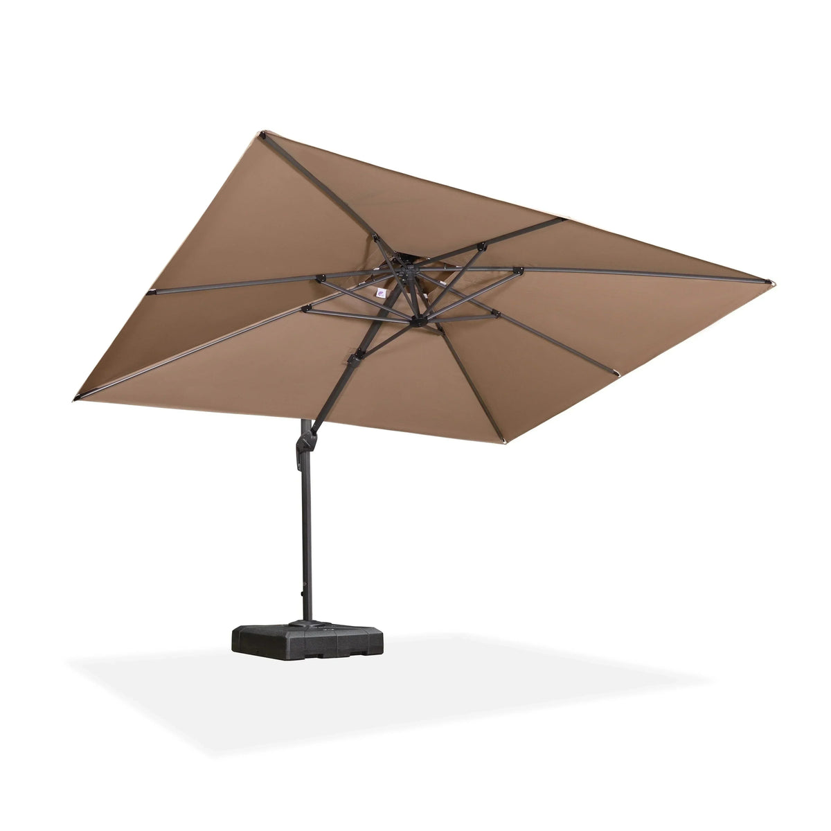 PURPLE LEAF Cantilever Patio Umbrella Gray Pole Outdoor Umbrella with UV Protection