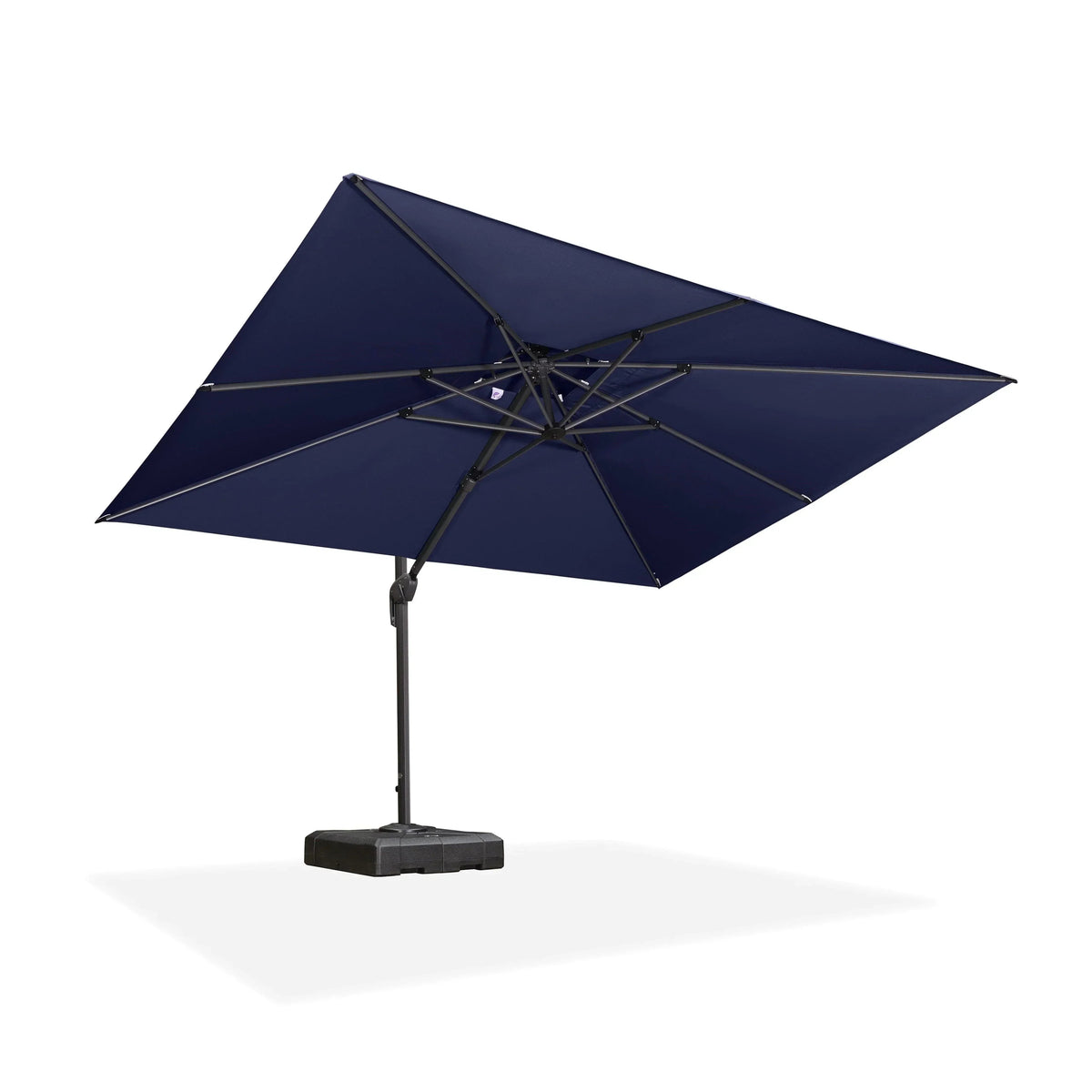 PURPLE LEAF Cantilever Patio Umbrella Gray Pole Outdoor Umbrella with UV Protection