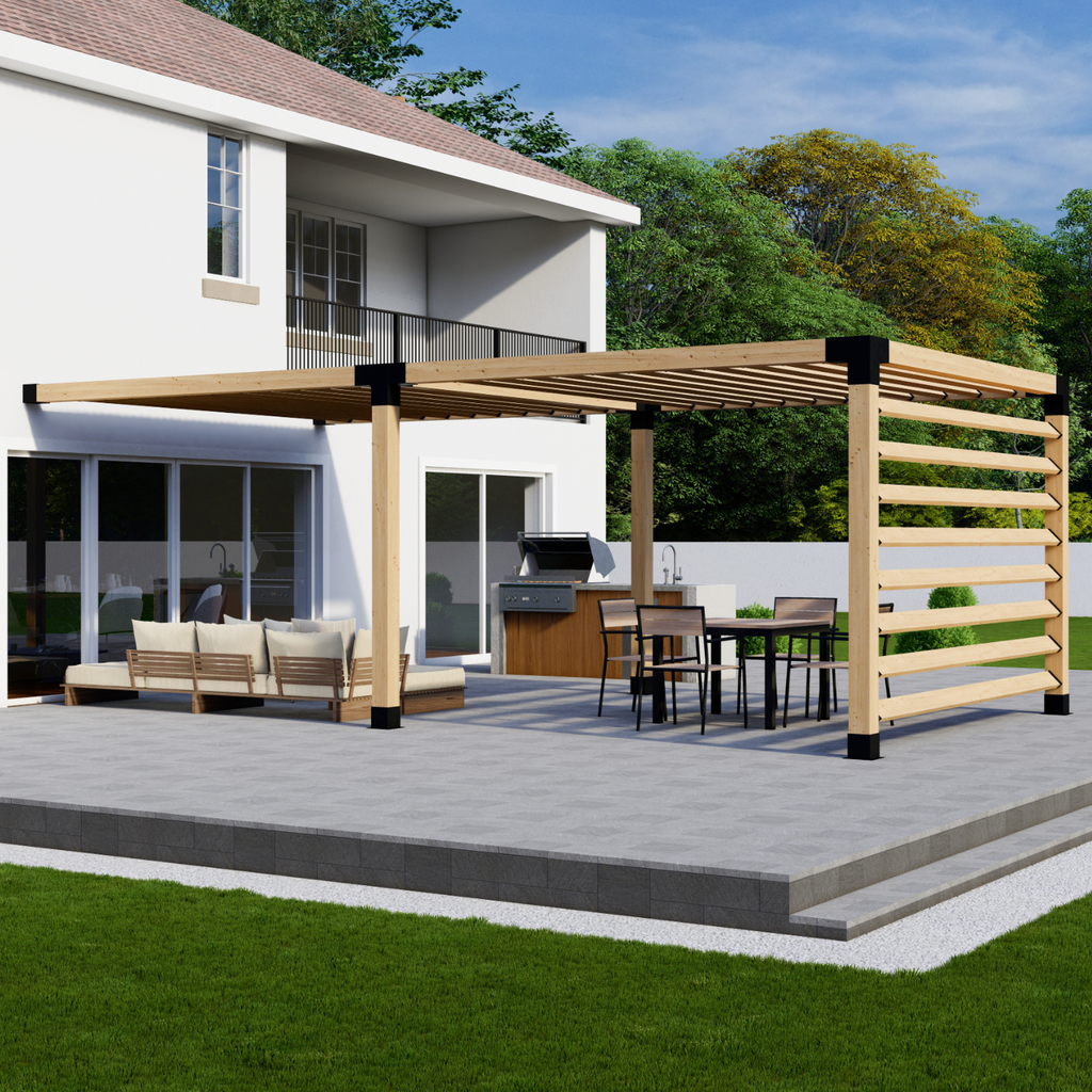 Modern Pergola (Wood & Steel) Kit