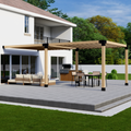 Kit for a Pergola Attached to House Wall