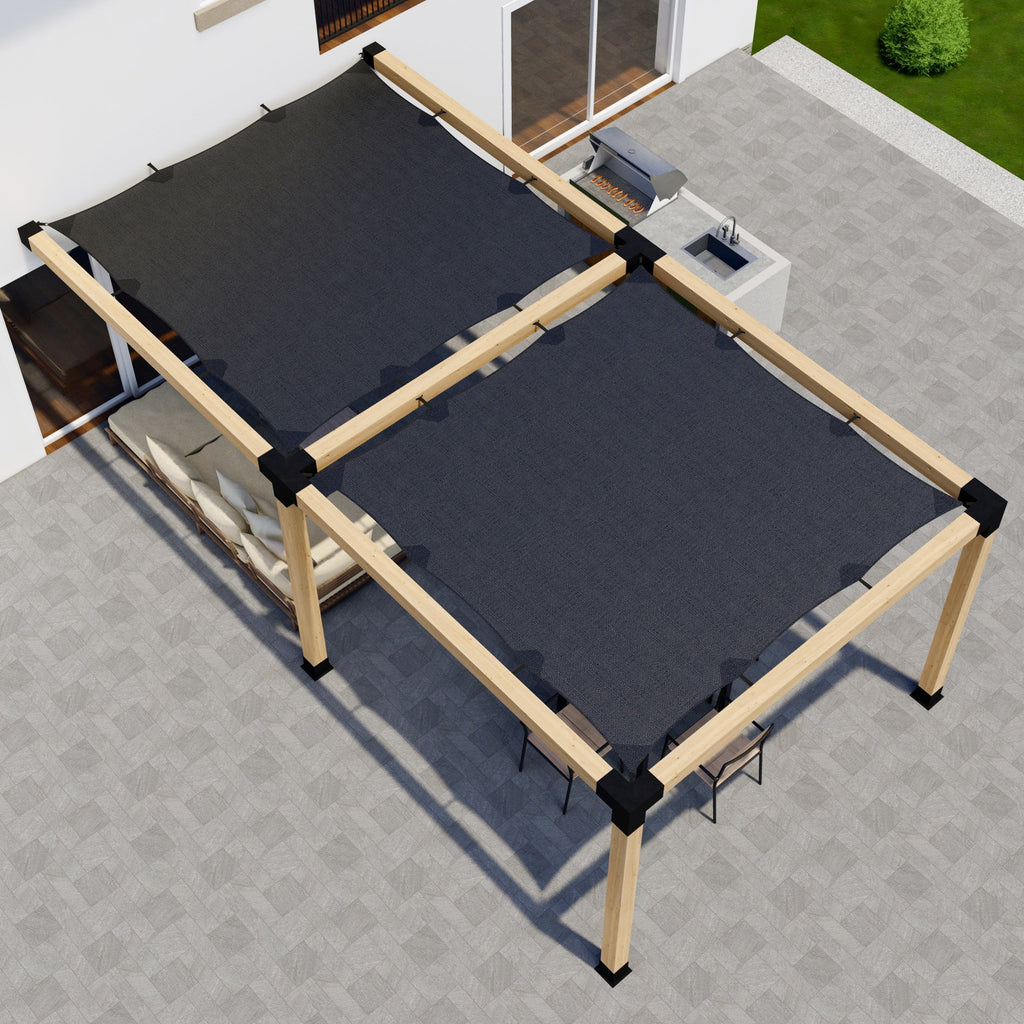10' x 22' Pergola Attached to House with Roof